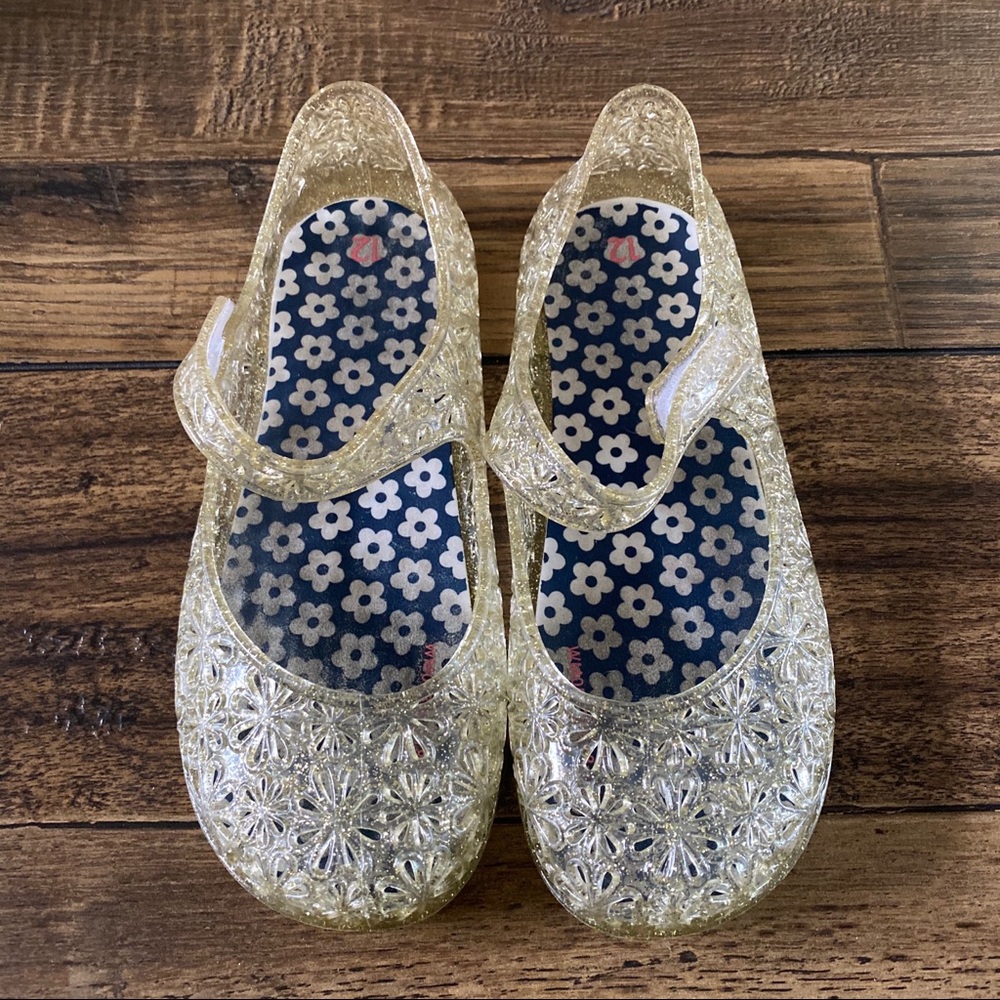 Jelly glitter gold mary janes